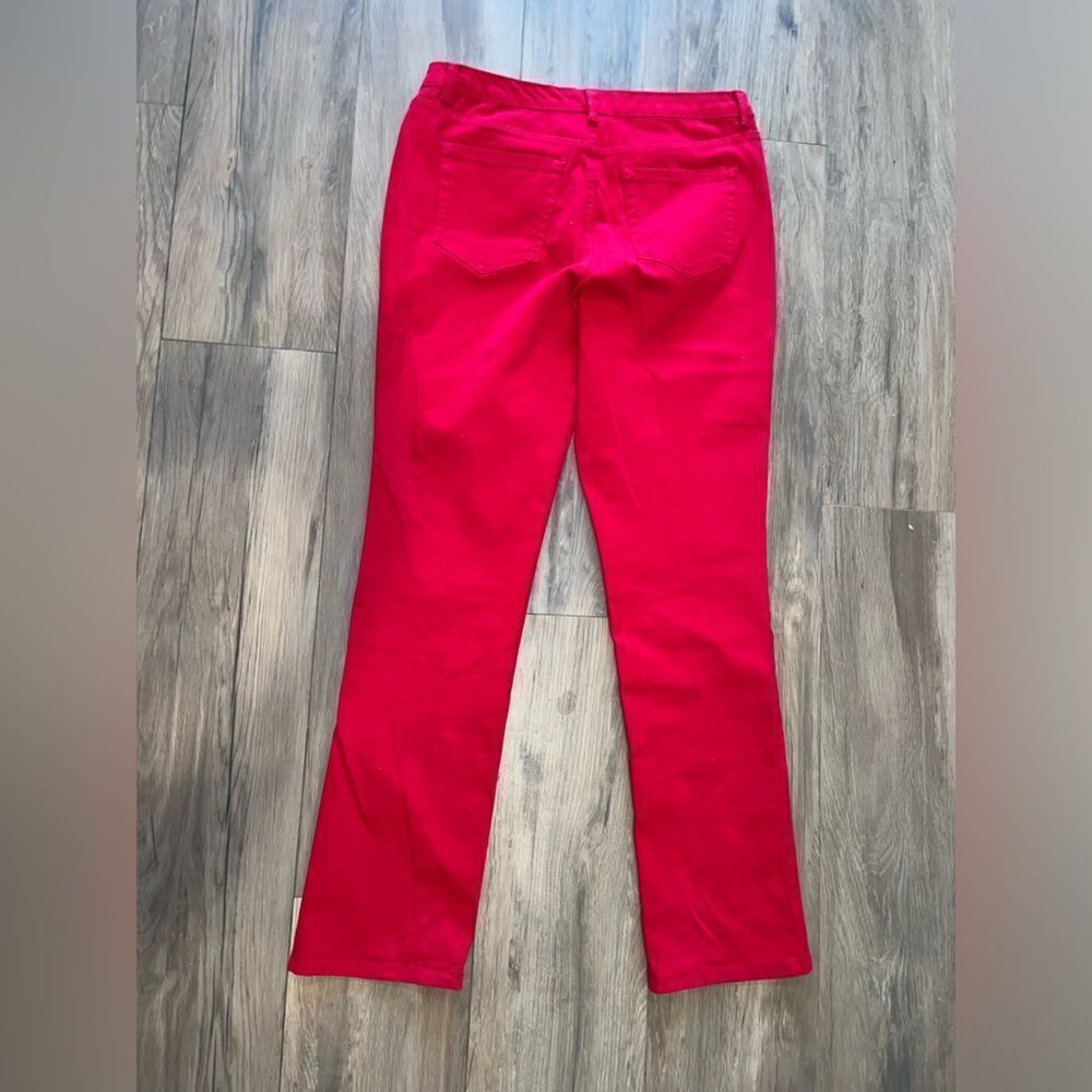 Charter Club Women's Lexington Straight-Leg Jeans Red Size 10 - Picture 5 of 9